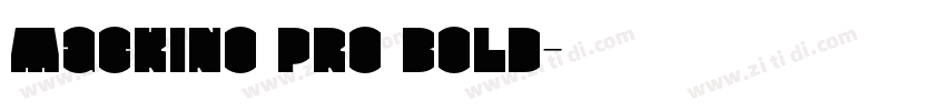 Mackino Pro Bold字体转换